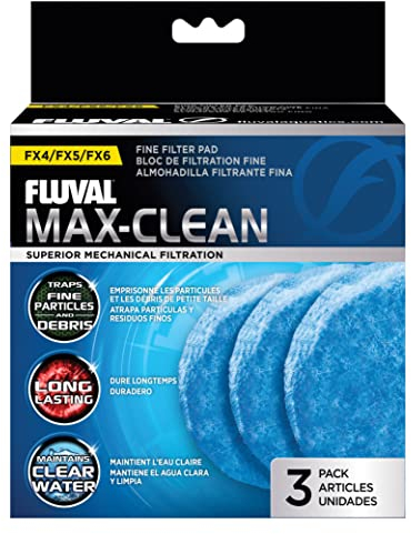 Fluval Feinfilter Schaumstoffpatrone, für Fluval Außenfilter FX4, FX5 und FX6, 3er Pack