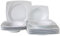 CreaTable, 13162, Serie Celebration weiss, 12-teiliges Geschirrset für 6 Personen, Tafelservice aus Porzellan, spülmaschinen- und mikrowellengeeignet, Made in Europe