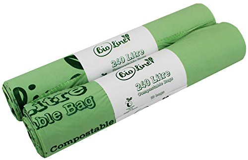 240 Litre Compostable Wheelie Bin Liners, 20 Sacks