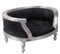 PALAZZO INT Hundebett Barock Katzenbett Hundesofa Schwarz Silber Hund Katze Bett Liege cat700e02 PalazzoExklusiv
