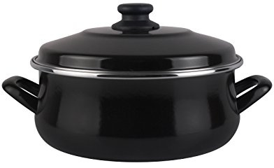 Megafesa 01102588 - Kasserolle mit Deckel, Durchmesser 24 cm, Farbe schwarz