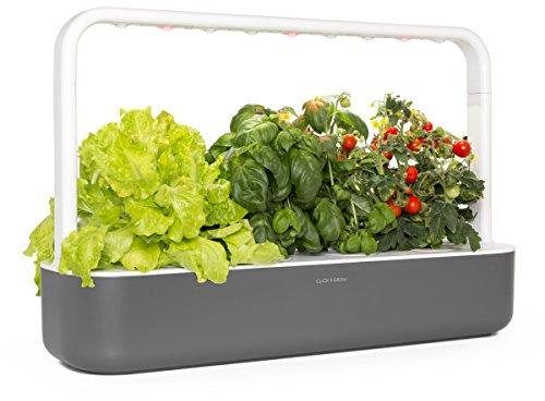 Click & Grow Kit de jardin d'herbes aromatiques d'intérieur avec lampe de croissance | Plus facile que le système de culture hydroponique | Jardin intelligent pour rebord de fenêtre de cuisine | Kit