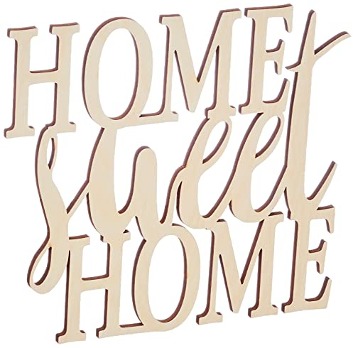 Rayher Holzschrift Home sweet Home, FSC 100%, natur, 18x16,2x0,4cm, SB-Btl 1 Stück, 46416505