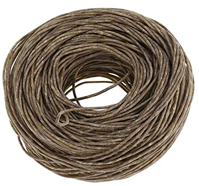 Hanf Wick - 61m Bio-Hanf Kerzendocht Kern mit reinem Bienenwachs for DIY Öllampen-Licht (Farbe : Deep color)