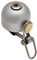 Liix Deci Bell sehr Laute Vintage Brass Klingel mit bis zu 95 DEZIBEL! in Gold Silber schwarz (Silber)