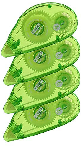 Glue Runner Permanent, Double Sided Adhesive Scrapbook Runner Tape Roller, 0.3-inch by 360-Inch, Permanent Adhesive Dots Roller Applicator, 4 Pack - Green