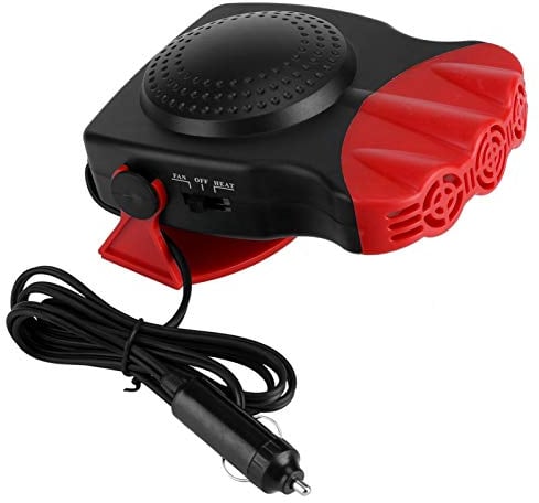 Elettrodomestici Raguso Riscaldatore per auto Sbrinatore, Termoventilatore ABS Pratico e Pratico Ventilatore per Riscaldamento Auto per scongelamento Demisting in 6,7 x 4,3 x 1,6 Pollici, riscaldament