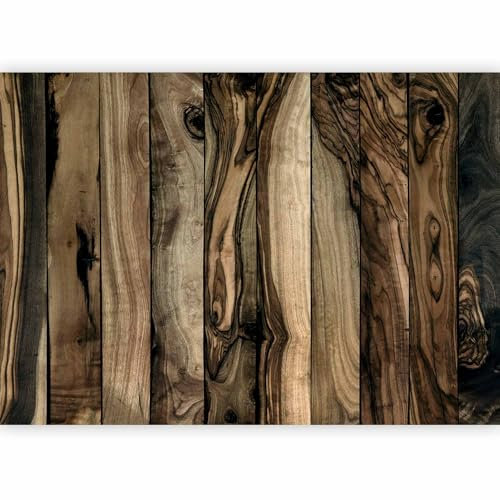 murando - Papier peint panoramique artistique 350x256 cm - Revêtement mural décoration pour chambre salon - Design moderne - Marron jaune beige - Fond de planches de bois vintage f-C-0469-a-a