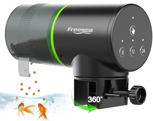 Freesea Automatic Fish Feeder for Aquarium: 3 Timers & One-Touch Easy Setup - 7-14 Day Supply with 200ML Food Dispenser - Worry-Free Vacation Feeding for Betta Turtle Tank