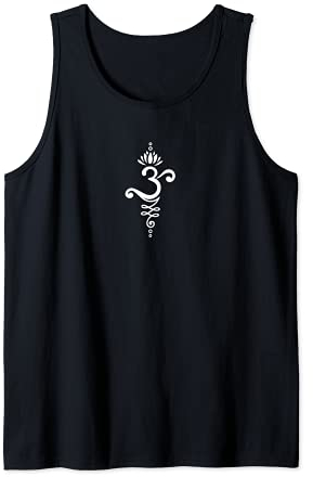 Om Mantra Yoga Symbol mit Lotus Blüte und Unalome Ornament Tank Top
