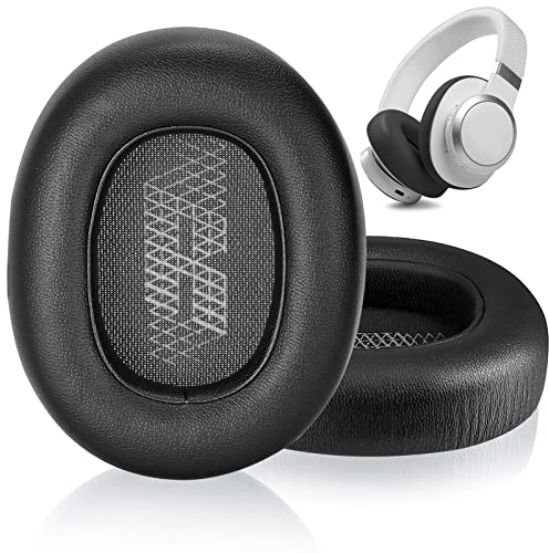 Almohadillas de repuesto para auriculares JBL E65 E65BTNC, Duet NC y LIVE650 BTNC LIVE660 BTNC (negro/piel cómoda)