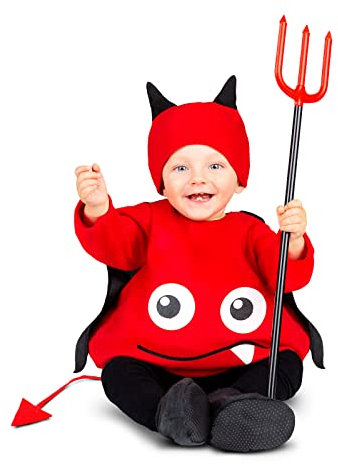 My Other Me Disfraz de pequeño diablo rojo para niños en varias tallas (12 A 24 MESES)