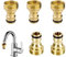 Aatpuss 5 Stück Hahnverbinder Messing, 3/4 Zoll Messing Wasserhahn Adapter, Adapter Für Innengewindebohrer, Gartenschlauchverbinder Aus Mesing Für Hausanschlussdosen