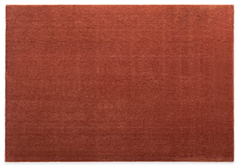 DomDeco Waschbarer Teppich Feel, super weicher und Flexibler 11mm Kurzflor für Wohnzimmer/Schlafzimmer/Kinderzimmer 120 x 170 cm Rotbraun