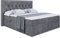 ALTDECOR Boxspringbett mit Matratze und Lattenrost, Boxbett, Topper, Polsterbett mit Bettkasten, Bett mit Stauraum H4-Matratze, Doppelbett, Springboxbett - Noel - 180x200 - Dunkelgrau Samt