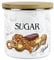 Purely Home Sugar Storage Canister - The Bakery Range - White Metal Enamel Kitchen Food Pantry Jar