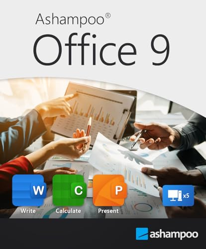 Ashampoo Office 9 - Kompatibles Office für Textverarbeitung, Tabellenkalkulation und Präsentation | 1 Gerät | 1 Benutzer | PC Aktivierungscode per Email