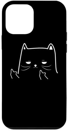 Lustiger erwachsener Humor Katze Mittelfinger Hülle für iPhone 12 mini