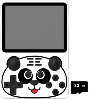 Kisss RGB20S Handheld Game Console, Portable Retro Game Console with 10000 Classical Games, 16G+32G Linux System Retro Video Gaming Player for Adults Kids Boys (White