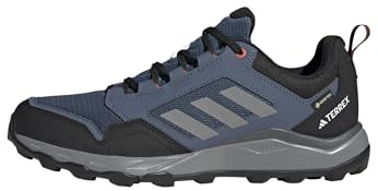 adidas Herren Terrex Tracerocker 2 Gore-TEX Trail Running Shoes Trailrunning-Schuhe, Wonder Steel/Grey Three/Semi Impact Orange, 38 2/3 EU