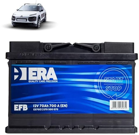 Batteria 70Ah EFB per Citroen C4 Cactus 1.5 BlueHdi gasolio 2014+