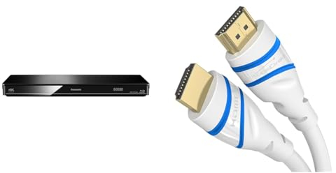 Panasonic DMP-BDT384EG 3D Blu-ray Player & KabelDirekt – 8K/4K HDMI-2.1-Kabel – 2 m