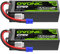 OVONIC Lot de 2 batteries Lipo 4S 14,8 V 120 C 6500 mAh avec prise EC5 pour voiture RC camion truggy quadcopter hélicoptère camion bateau avion