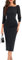 Belle Poque Damen Vintage 3/4 Ärmel Bodycon Kleid Midi Bleistift Kleid Elegant Cocktail Hochzeitskleid
