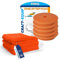 8er Sparpack Craft-Equip PRO Polierschwamm Polierpad mit Klettverschluss Made IN EU (8er Sparpack 125mm DA Polierschwamm ONE-Step ORANGE + Microfasertücher)