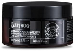 Bullfrog - Mattes Wachs mit starker Haftung: Haarwachs, starker Halt, definiert und modelliert ohne Rückstände, sorgt für kräftiges, langlebiges und natürliches Styling, 100 ml