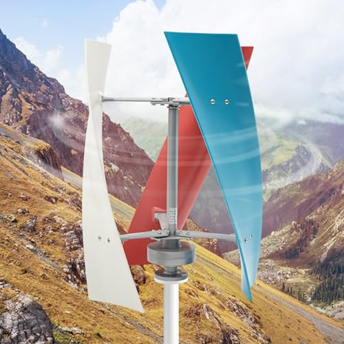 400W Windkraftanlage, DSYOGX 12V Windrad Stromerzeugung Vertikale Windgenerator Windturbine mit 3 Flügeln Windräder für Boote, Pavillons, Hütten