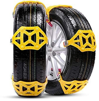 GHCPMQ 2Stück Schneeketten Metall für Audi RS7 2014-2020,Anti Rutsch EinstellbareReifen Schnee EIS Schlamm Klettern Umgebungen Traktion Anfahrhilfe Ketten
