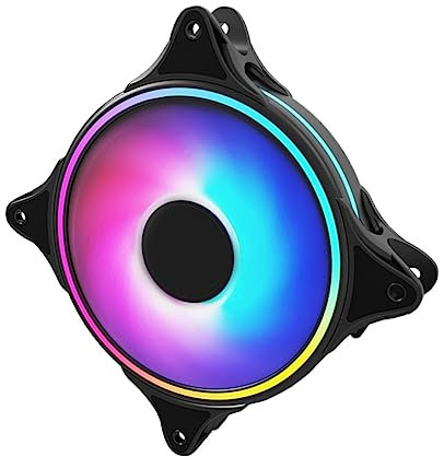 OSALADI 12v Argb Silent Computer Cooling Fan Rgb Chassis Air Cooler for Desktop Cases Enhanced Heat Dissipation Pads Bright