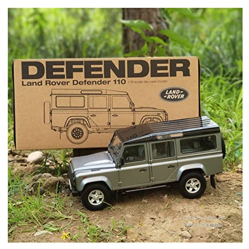 CHENXIAOLAN Miniaturmodelle 1 18 Für Land Rover Defender 110 Viertürer Aus Aluminium Geländewagenmodell Diecast-Fahrzeuge Sammlerstück Fertigmodell(Silber)