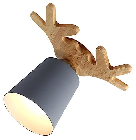 NUOBESTY Holzgeweih Deckenlampe Innenleuchte Flurleuchte Holz Deckenlampe Holzlampe Zimmerleuchte Wohnzimmerlampe Schlafzimmerlampe Babyzimmerleuchte Leuchtmittel Nicht Enthalten