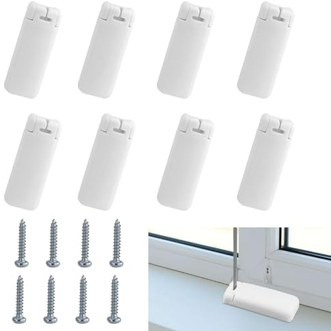 MERVYNGLYNNHUNTER 8 Kit Plissee Ersatzteile Set Klemmträger Zubehör, Spannschuhe für verspannte Plissees Klemmen Ersatzteile für Klebeträger Klebeplatten Fensterklammer