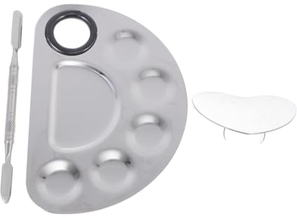 DECORNIJIA Portable Makeup Nail Art Palettes Set Stylish Beauty Shop Mixing Plates Kit Manicure Art Tools for Travel and Home Use