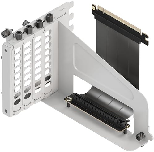 HAVN Universal VGPU Kit with Premium PCIe 5.0 Riser Cable | Vertical GPU Mount Bracket | Adjustable 6-Slot Design | Compatible with ATX PC Cases | White