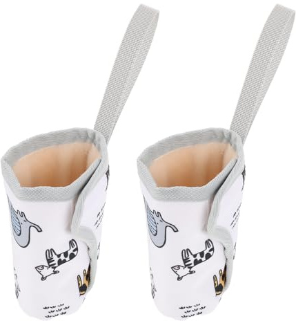 FUNOMOCYA 2 Stück-Pack Isolierte Babyflaschentaschen aus Oxford Stoff mit Thermofunktion und Tragbarem Design für Muttermilch und Säuglingsnahrung Unterwegs im Kinderwagen