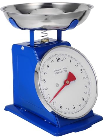 CHILDWEET Balance Inox Vintage Plateau Cuisine 10kg avec Mécanique et Large Incassable, Précision Élevée pour et Décoration