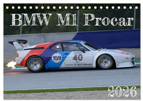 BMW M1 Procar (Tischkalender 2026 DIN A5 quer), CALVENDO Monatskalender: Rennautolegende BMW M1 Procar im Renneinsatz (CALVENDO Sport)