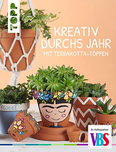 VBS Buch Kreativ durch Jahr mit Terrakottatöpfen 47 Seiten Tontop Übertopf