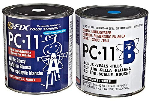 PC Products - 128114 PC-11 Two-Part Marine Epoxy Adhesive Paste, Off White, 8 lb in Two Cans
