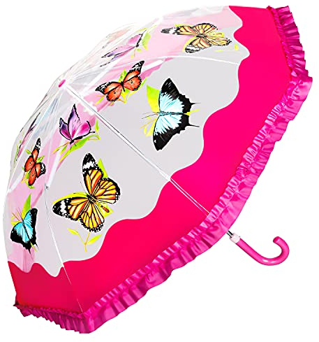 VON LILIENFELD Regenschirm Kinderschirm Kinderregenschirm Schmetterling Butterfly Kids Junge Mädchen bis ca. 8 Jahre