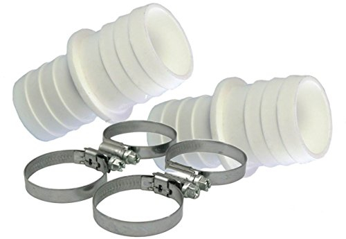 POWERHAUS24 Schlauchverbinder Ø 32 mm und Ø 38 mm Schlauch Anschluss (2er Pack mit 4 VA Schellen) Fitting - Schlauchtülle - Schlauchverbindung