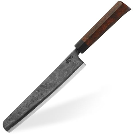 Black Chili Brotmesser | Griff: Eisenholz | 17 cm Carbonstahl Klinge | Extrem scharf und langlebig | MALAGUETA-22