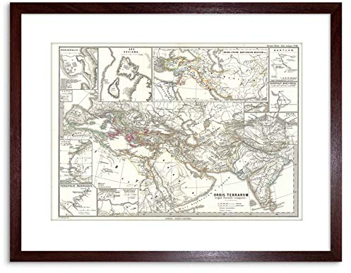 MAP ANTIQUE SPRUNER PERSIAN EMPIRE FRAMED PRINT F97X3491