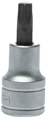 Teng Tools TX27 1/2 Zoll Antrieb Metrisch Torx TX Chrom Vanadium Stecknuss | Mechaniker Werkzeug | Handwerkzeug - M121227T-C