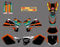 ruilian 0264 3M Motorrad-Aufkleber-Set für EXC 125 200 250 300 380 400 1998 1999 2000 KTM Schwarz Vinyl Rustikal Flocke Scenic Outdoor