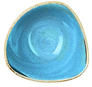 Churchill Stonecast -Triangle Bowl Schüssel- 26cl, Farbe wählbar (Cornflower Blue)